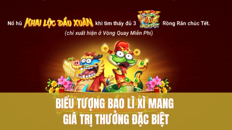 Biểu tượng bao lì xì mang giá trị thưởng đặc biệt